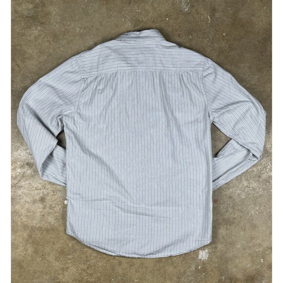 Denim & Supply Ralph Lauren Men’s Small White Blue Stripe Button Up Shirt Polo - Picture 2 of 9